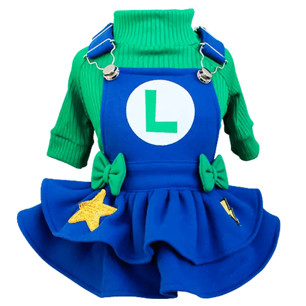 Jardineira Moletom Luigi Fem (SEM CAMISETA)