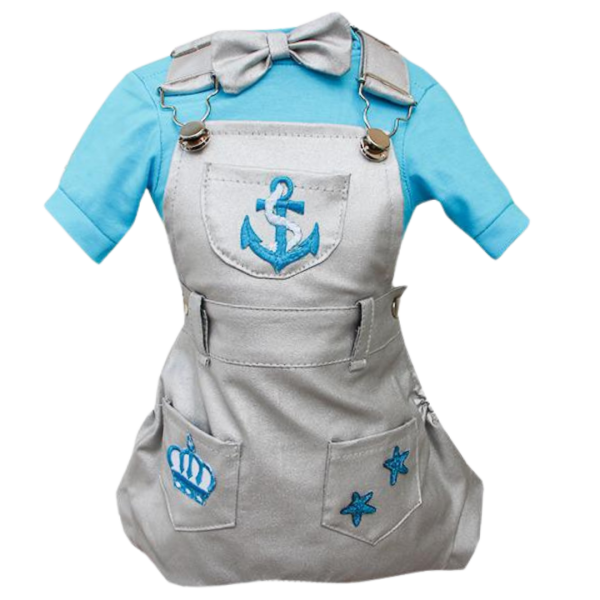 Jardineira Prata (SEM CAMISETA)