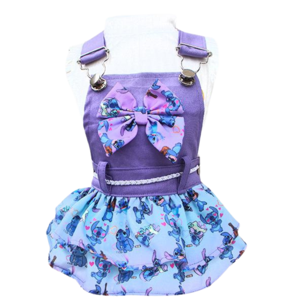 Jardineira Stitch Lilás (SEM CAMISETA)