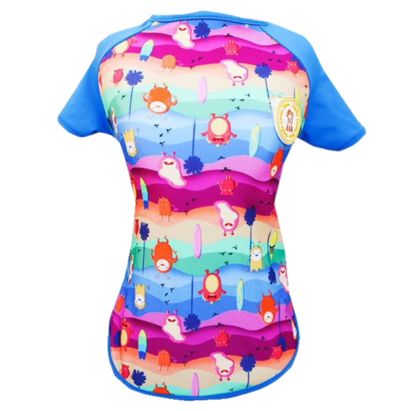 Camiseta UV Monstrinhos Azul