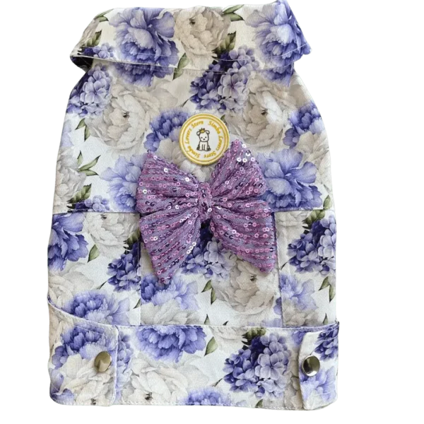 Jaqueta Cropped Flor Lavanda