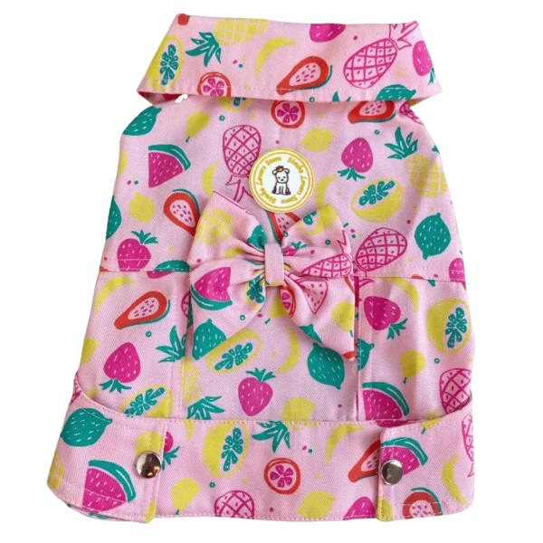 Jaqueta Cropped Frutinhas Rosa