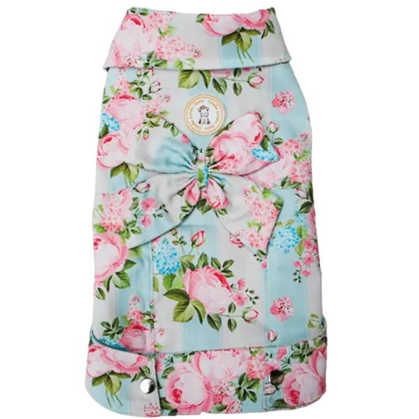 Jaqueta Flor Azul e Rosa