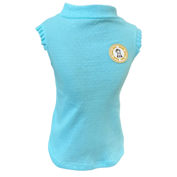 Regata Crochê Azul Bebê Fem