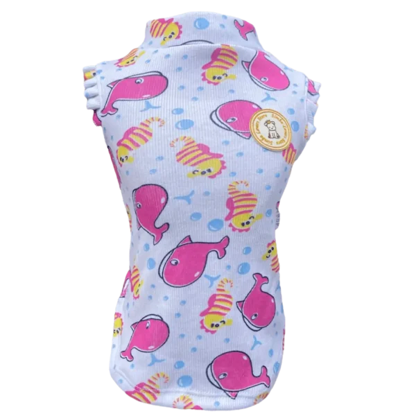 Regata Canelada Ribana Baleia Pink Fem