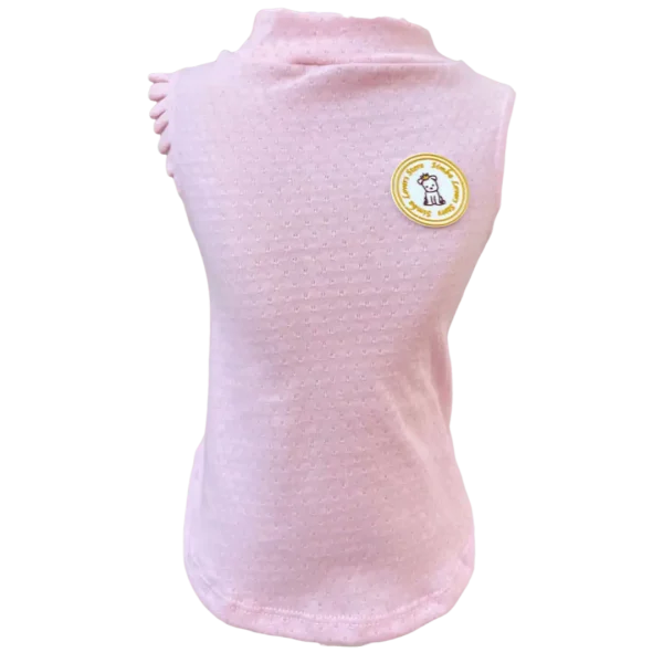 Regata Crochê Rosa Bebê Fem