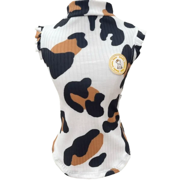 Regata Canelada Oncinha Branca Fem