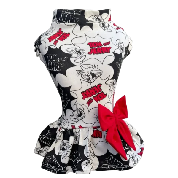 Vestido Tom e Jerry s/ Manga