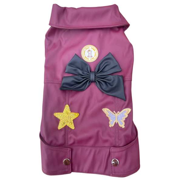 Jaqueta Couro Vinho Laço