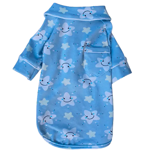 Pijama 2 Patas Estrela Azul Brilha no Escuro