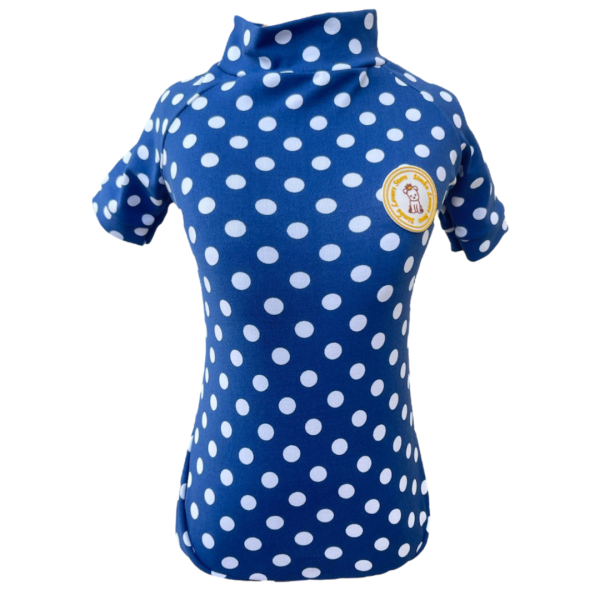 Camiseta UV Bolinhas Azul