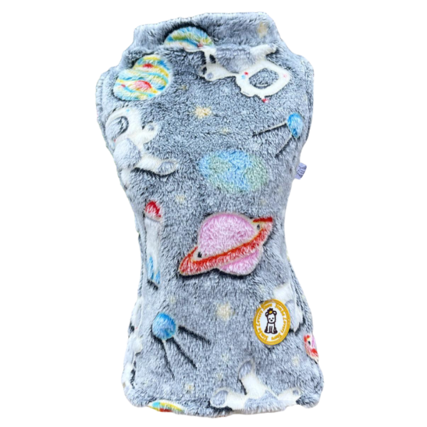 Colete Fleece Astronauta Cinza Brilha no Escuro