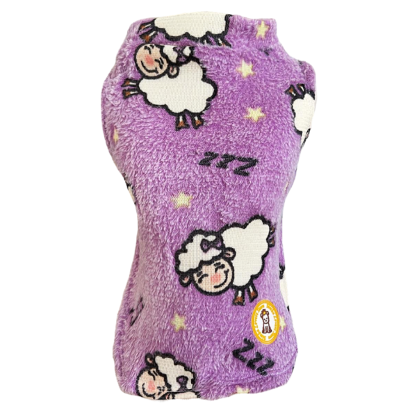 Colete Fleece Carneirinho Lilás Brilha no Escuro