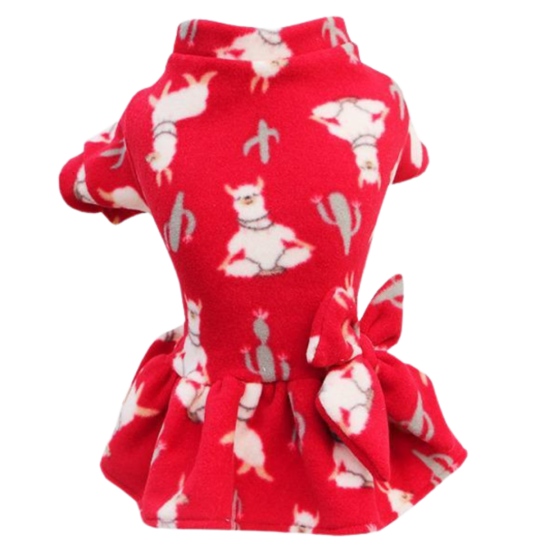 Vestido Soft Lhama Vermelha