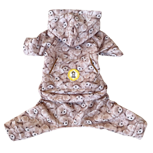 Conjunto Esporte Moletom Ursinho Bege