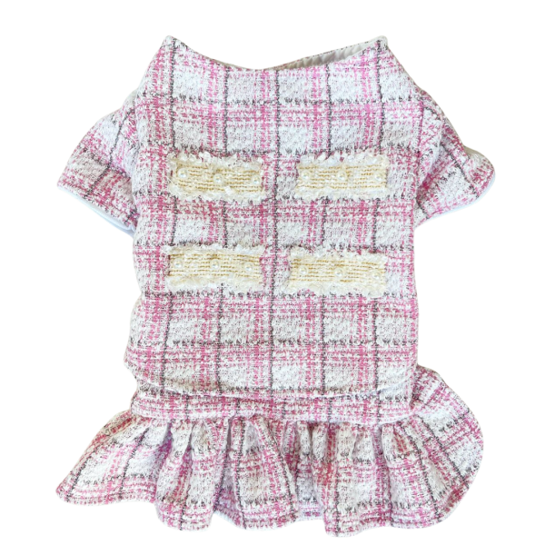 Vestido Tweed Rosa 1
