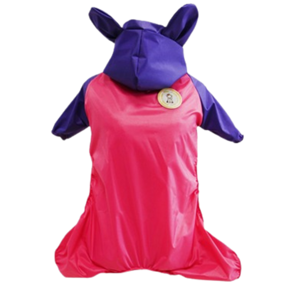 Capa de Chuva 4 Patas Rosa com Roxo