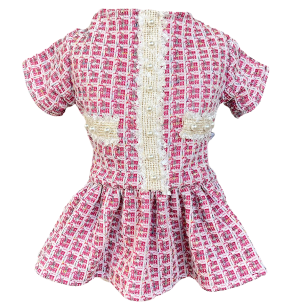 Vestido Tweed Pink (2 bolsos)