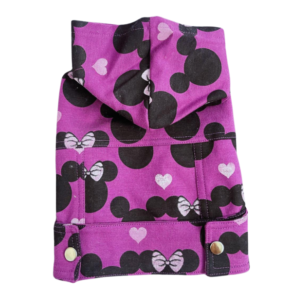 Jaqueta Moletom Cropped Minnie Roxo