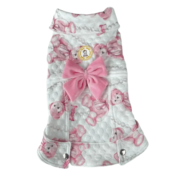 Jaqueta Matelassê Ursinho Branco