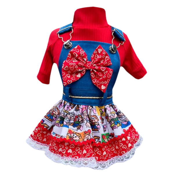 Jardineira Turma da Mônica Caipira (SEM CAMISETA)