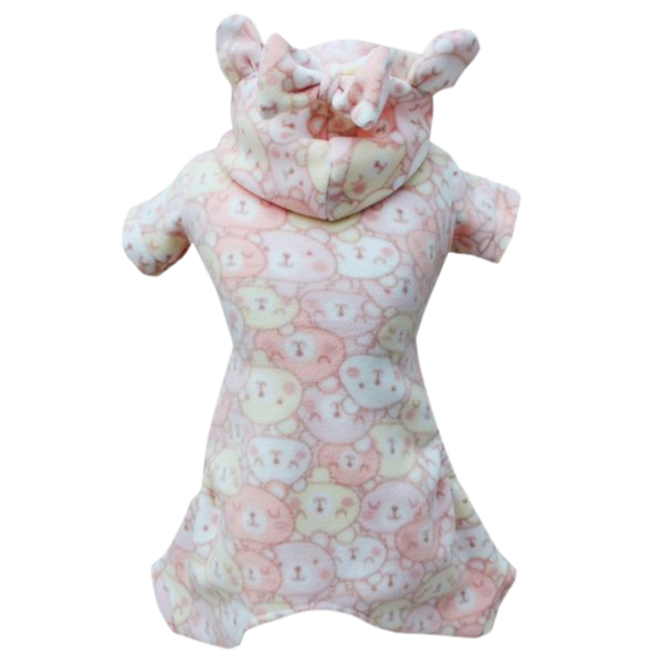 Pijama 4 Patas Soft Ursinho Rosa