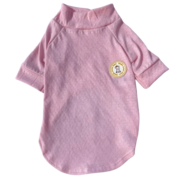 Camiseta Crochê Rosa Bebê