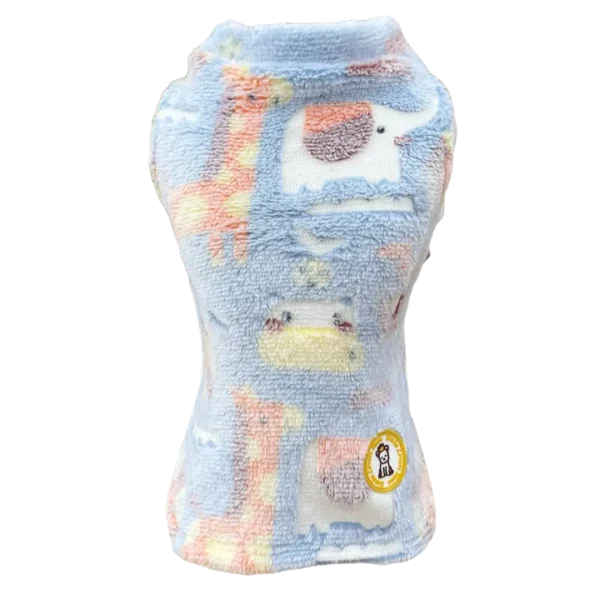 Colete Fleece Bichinhos Azul Brilha no Escuro