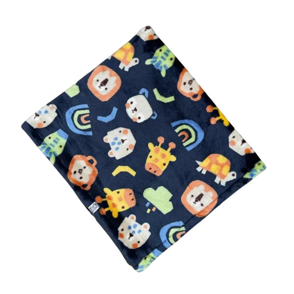 Manta Fleece Bichinhos Marinho