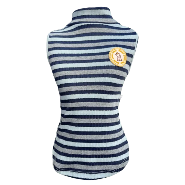 Regata Canelada Suedine Listrada Marinho Masc