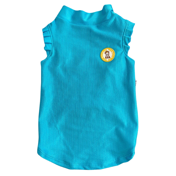 Regata UV Canelada Azul Fem