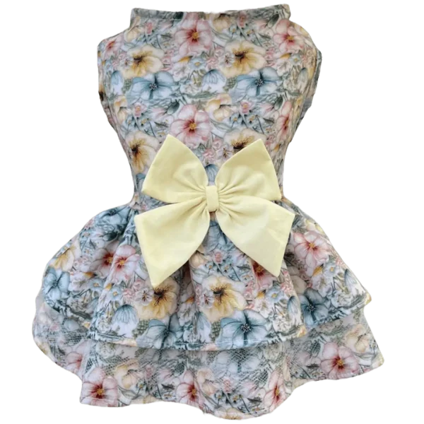 Vestido Flor Bordada