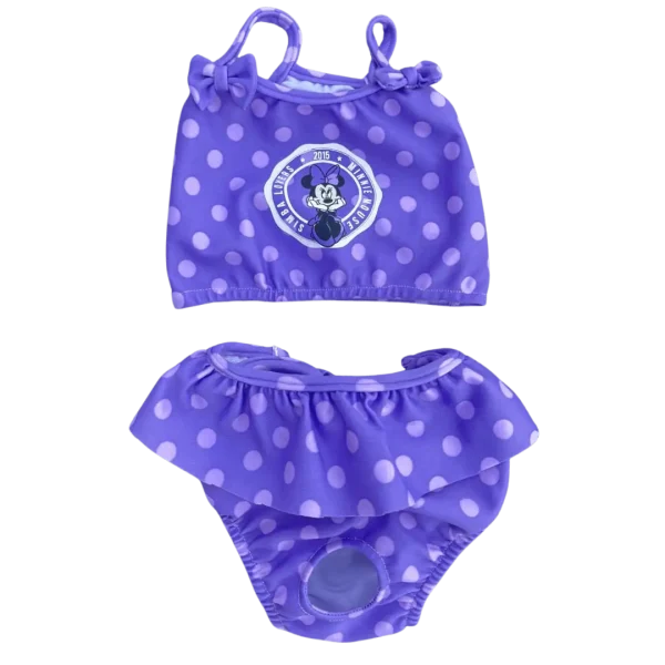 Biquini Minnie Redondo Bolinha Lilás