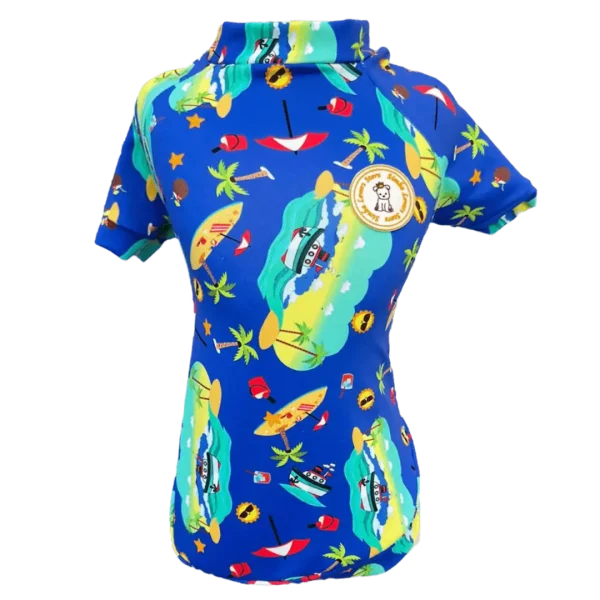Camiseta UV Praia Azul