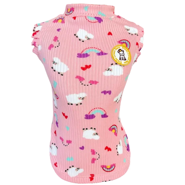 Regata Canelada Carneirinho Arco Íris Fem