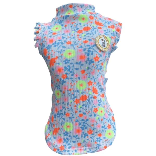 Regata Canelada Flores Neon Fem