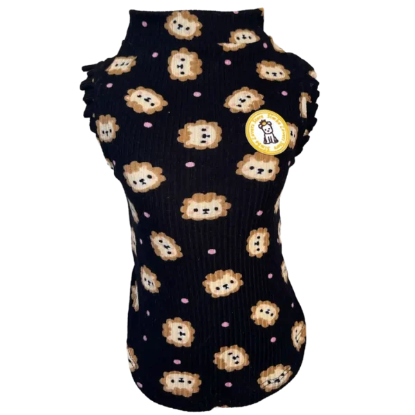 Regata Canelada Leão Preto Fem