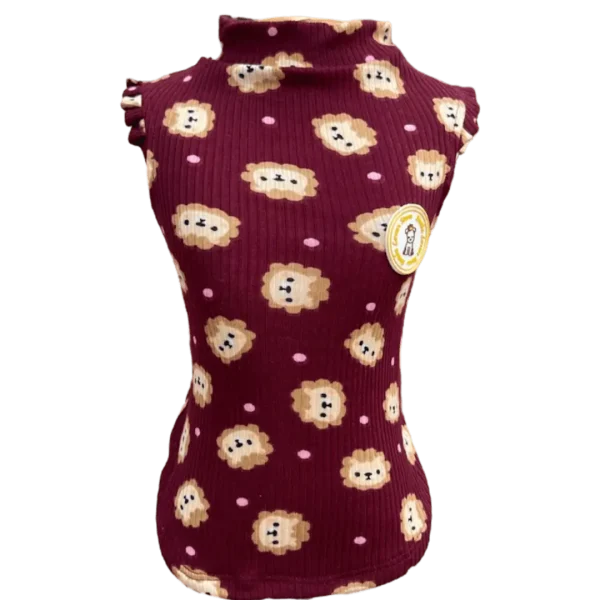 Regata Canelada Leão Vinho Fem