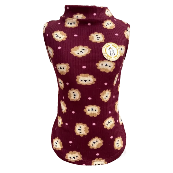 Regata Canelada Leão Vinho Masc