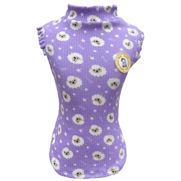 Regata Canelada Ovelha Lilás Fem