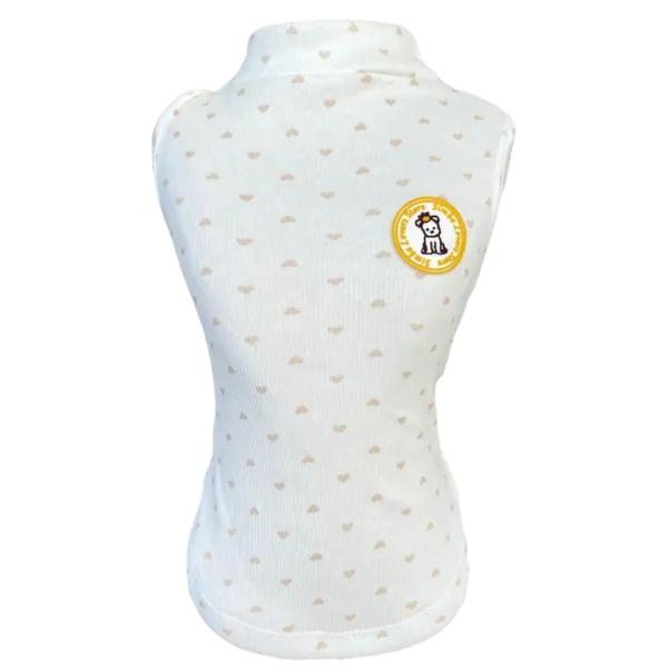 Regata Canelada Ribana Coração Bege Masc