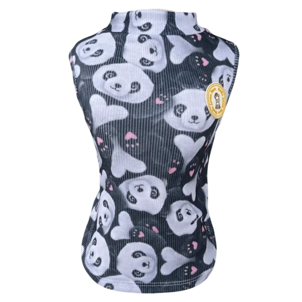 Regata Canelada Ribana Panda Preto Masc