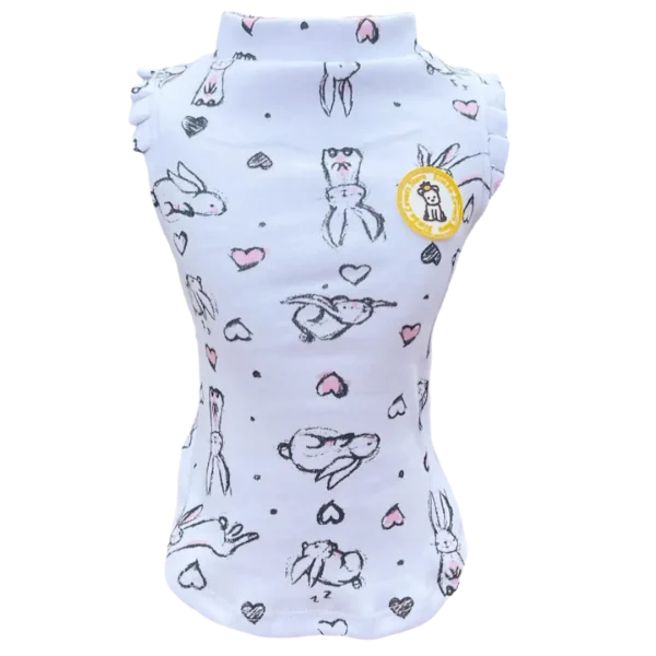 Regata Coelho Branco Coração Fem