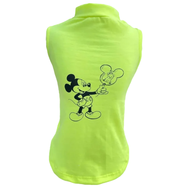 Regata Mickey Balão Amarelo Neon Masc