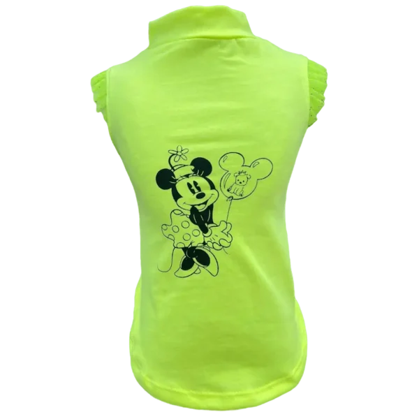 Regata Minnie Balão Amarelo Neon Fem