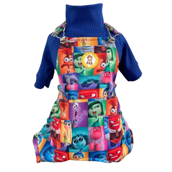 Jardineira Moletom Divertidamente Masc (SEM CAMISETA)