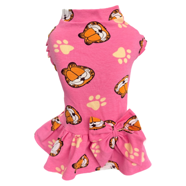 Vestido Garfield Patinha s/ Manga