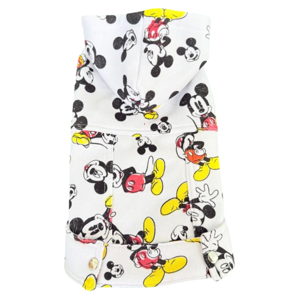 Jaqueta Moletom Mickey Branco Masc c/ Capuz