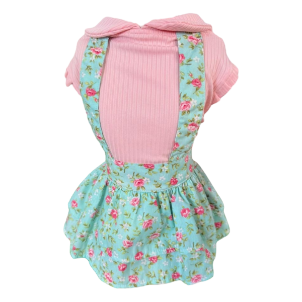 Saia c/ Camiseta Flor Verde