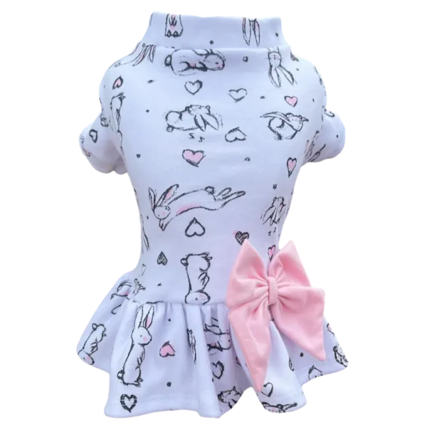 Vestido Coelho Branco Coração